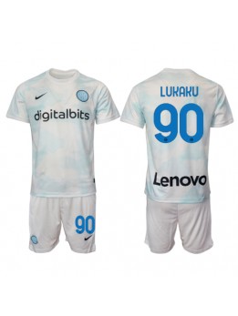 Inter Milan Romelu Lukaku #90 Auswärts Trikotsatz für Kinder 2022-23 Kurzarm (+ Kurze Hosen)